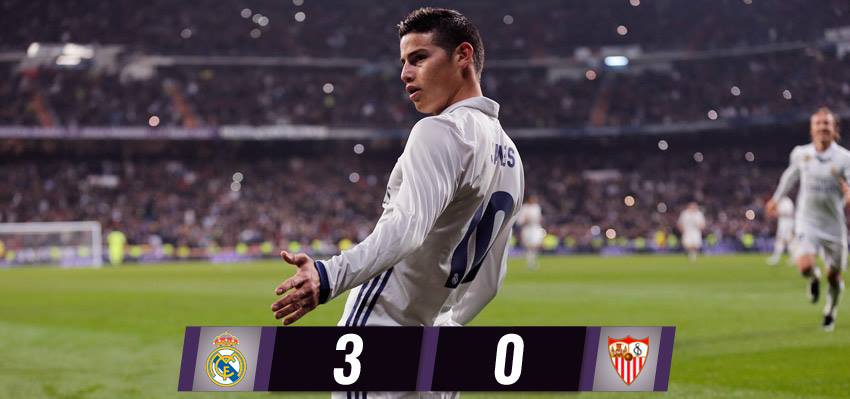 بالصور: ريال مدريد يحتفل بزيدان عبر ثلاثية في مرمى إشبيلية