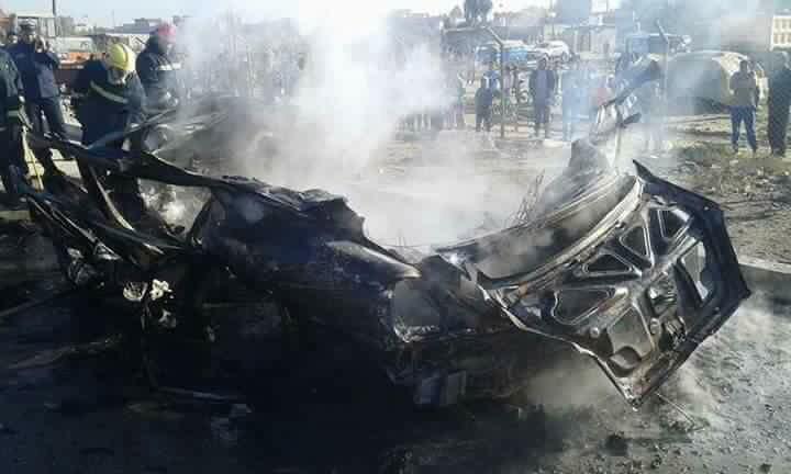 بالصور: استشهاد واصابة 12 شخصا بانفجار سيارة مفخخة شرقي بغداد