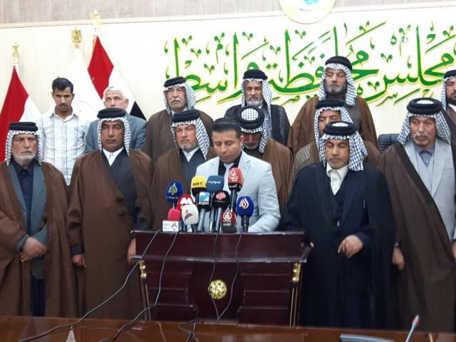 رئيس مجلس واسط وذوي المعتقلين يعتذرون للعبادي ويدعوه للتدخل لاطلاق سراح ابنائهم
