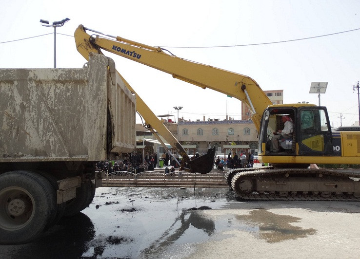 بالصور: عملية تطهير جدول الحسينية في منطقتي البوبيات ومقام الامام المهدي في كربلاء