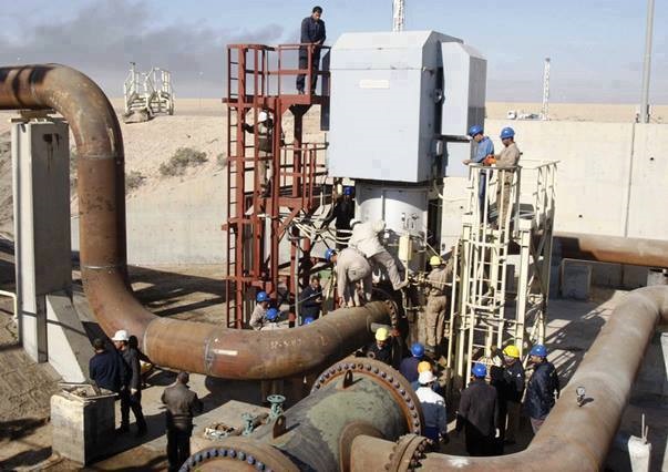 انجاز 92% من مشروع شبكة أنابيب مصفى النجف