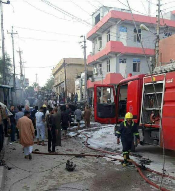 بالفيديو: استشهاد واصابة 11 بتفجير انتحاري استهدف سوق حديثة غربي الرمادي