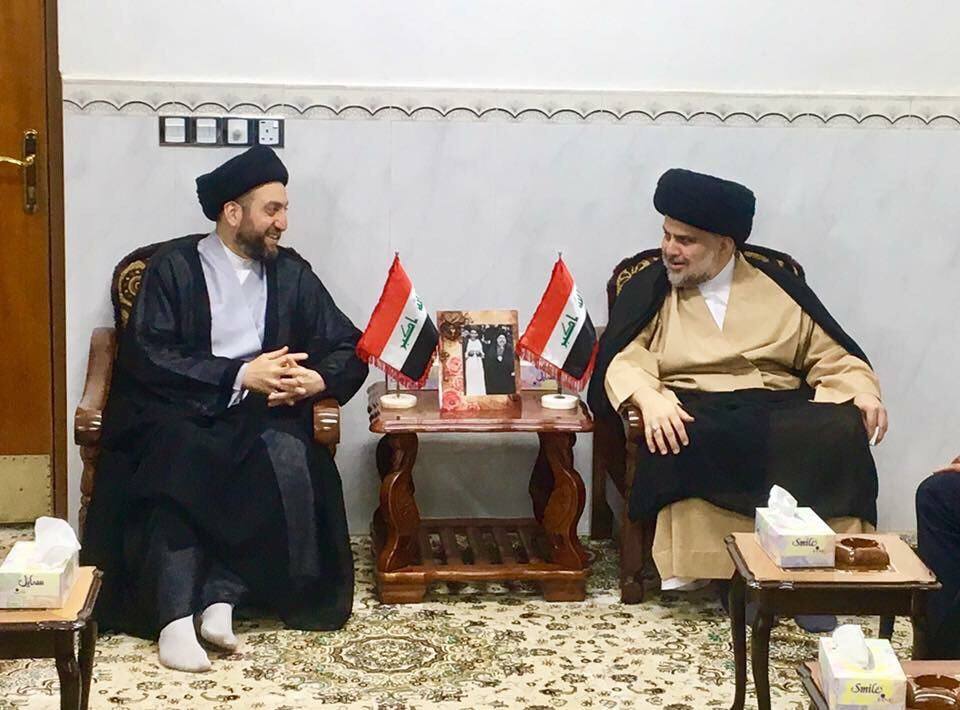 بالصور:الصدر والحكيم يلتقيان في النجف