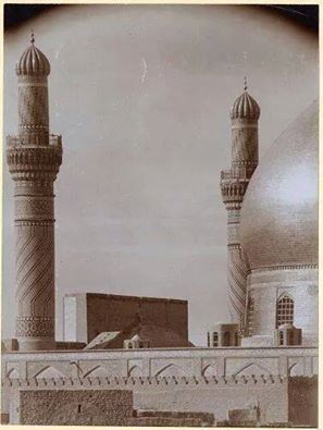 صورة ارشيفية نادرة للروضه العسكريه قبل تغطيه القبه بالذهب 1913