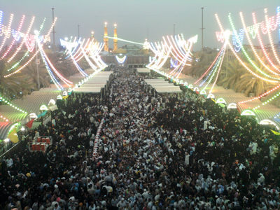 صور حديثة جدا من قلب كربلاء وفي ذروة الزيارة الشعبانية
