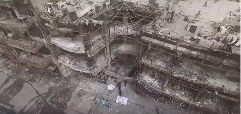 بالفيديو: موقع تفجير الكرادة من الجو