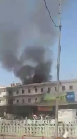 بالفيديو: حريق بمخازن للالعاب النارية وسط البصرة