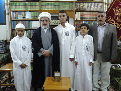 العتبة الحسينية تكرم الفائزين الثلاث بمسابقة قرانية اقيمت بمملكة السويد