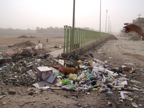 متنزه يتحول الى مكب نفايات في كربلاء