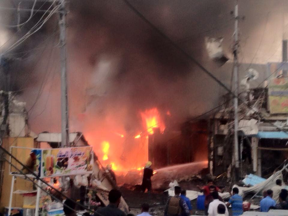 بالفيديو: استشهاد واصابة 35 مدنياً بتفجير الزبير غربي البصرة