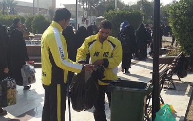 كربلاء:مشاركة 1000 متطوع بحملات تنظيف المدينة بعد زيارة الاربعين