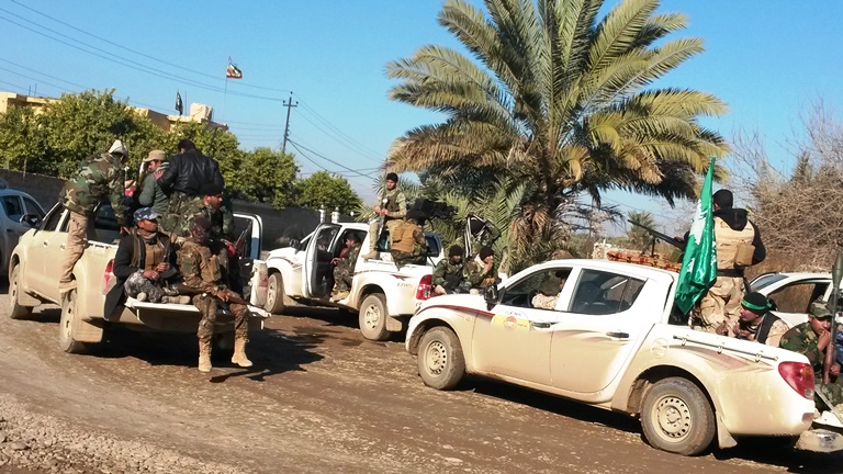 قوات الحشد الشعبي تواصل تقدمها في ناحية المعتصم جنوب سامراء