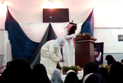 عرض مسرحي خاص بالنساء (جمهورا واداء ) في كربلاء