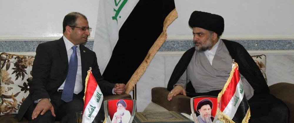 الجبوري يلتقي الصدر في منزله بالنجف