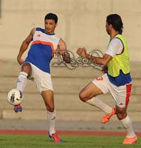 منتخب العراق الكروي يتدرب صباحا بدون نشأت اكرم وكرار جاسم