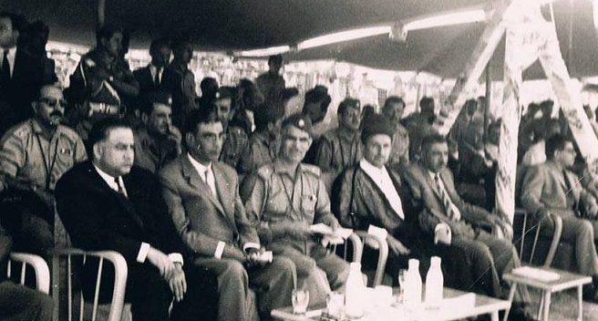 صورة نادرة لافتتاح عبد الكريم قاسم مصنع تعليب كربلاء عام 1962