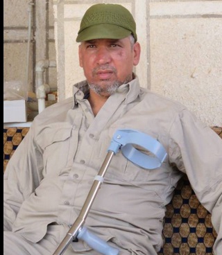 امر فوج مالك الاشتر يتحدى الاصابة ويتواجد بارض المعركة