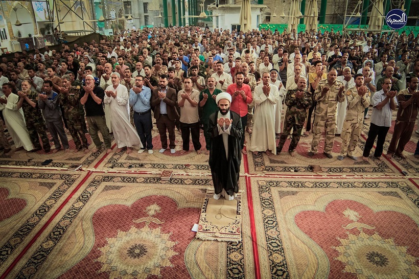 بالصور: صلاة العيد في العتبة العسكرية تدعو الى محاربة الافكار الرجعية