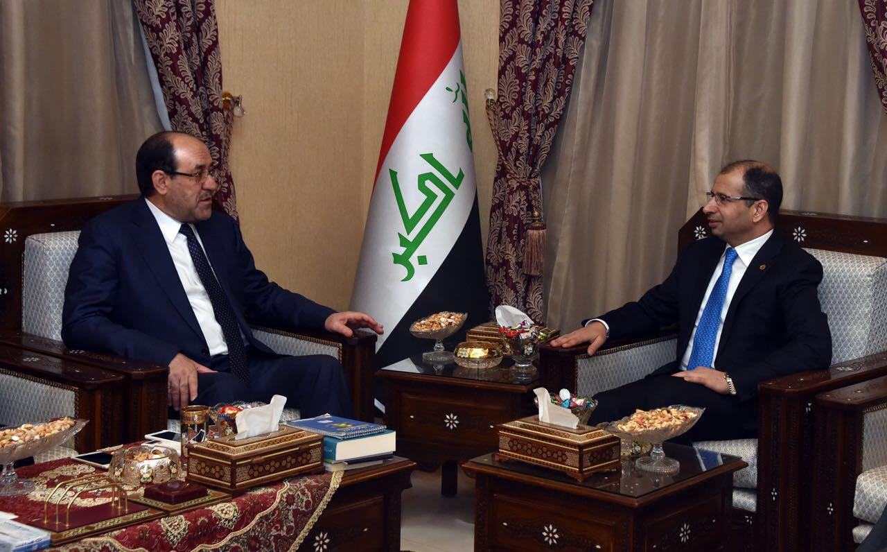المالكي يؤكد للجبوري ضرورة استكمال استعدادات تحرير الموصل ويدعو تركيا لسحب قوتها