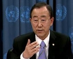 بان كي مون يصل العاصمة بغداد