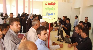 تقرير يوضح كيفية توافد الزوار الايرانيين  عبر منفذي  الشلامجة والشيب لزيارة اربعينية الامام الحسين