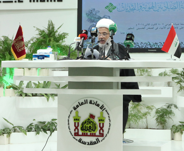 الشيخ الكربلائي خلال افتتاحه المؤتمر العلمي الاول الخاص باللغة العربية : ما يؤسفنا هو ضعف التوجه والإهتمام بهذه اللغة خاصة من قبل الناطقين بها