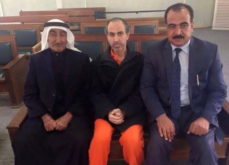 صورة للمدان المحكوم بالاعدام احمد العلواني وقد خسر نصف وزنه