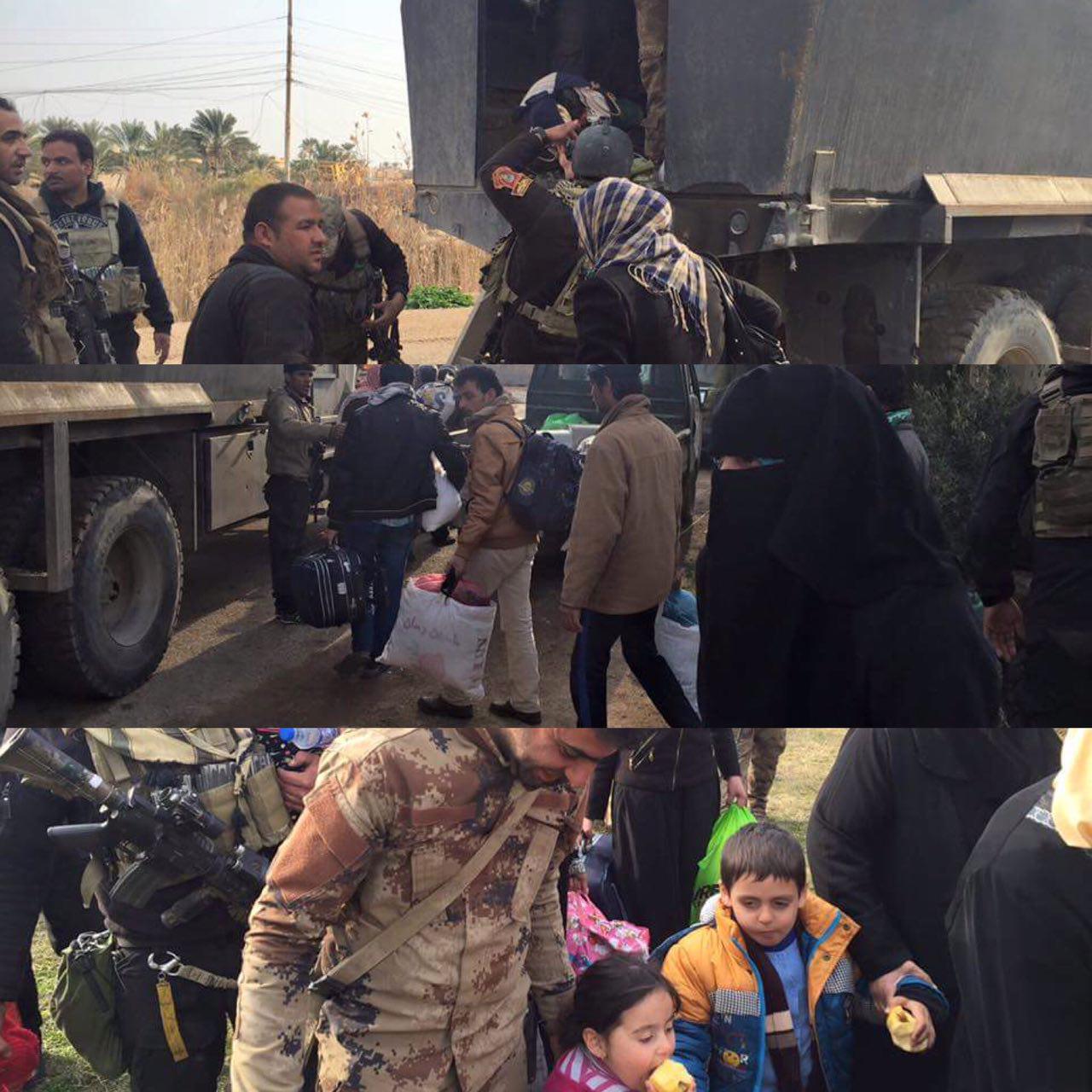 جهاز مكافحة الإرهاب يعلن اخلاء 170 مدنيا شرق الرمادي