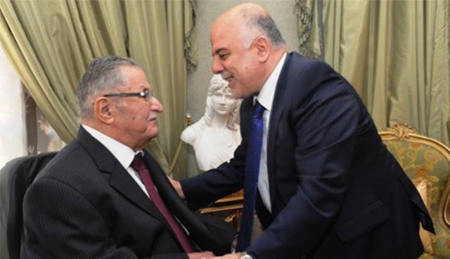بالصورة: العبادي يلتقي الطالباني في السليمانية