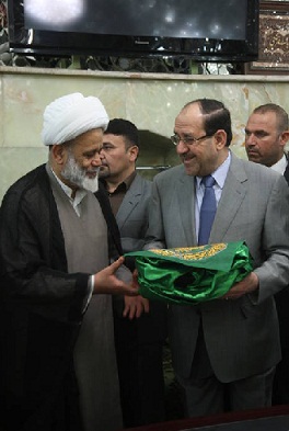 المالكي يشيد باعمال التوسعة في العتبة العلوية المقدسة ويعلن دعمه الكامل لها +صورة