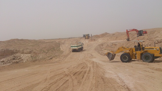 صور من الاعمال الجارية في مطار الفرات الاوسط بكربلاء