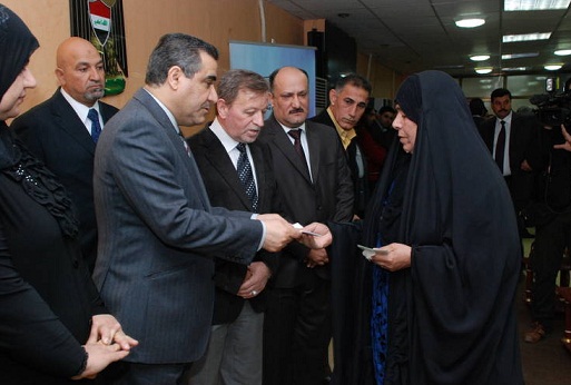 تخصيص 25 مليار دينار لتعوضات ضحايا الارهاب في بغداد للأشهر كانون الثاني وشباط واذار