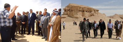 وزير السياحة  لواء سميسم يقوم بجولة ميدانية داخل المناطق الاثرية في قضاء عين التمر  غربي كربلاء (مصور)