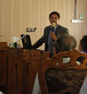 عميد كلية زراعة كربلاء يحاضر  بموضوعة زراعة حضارة التطوير العلمي والاداري في التعليم العالي