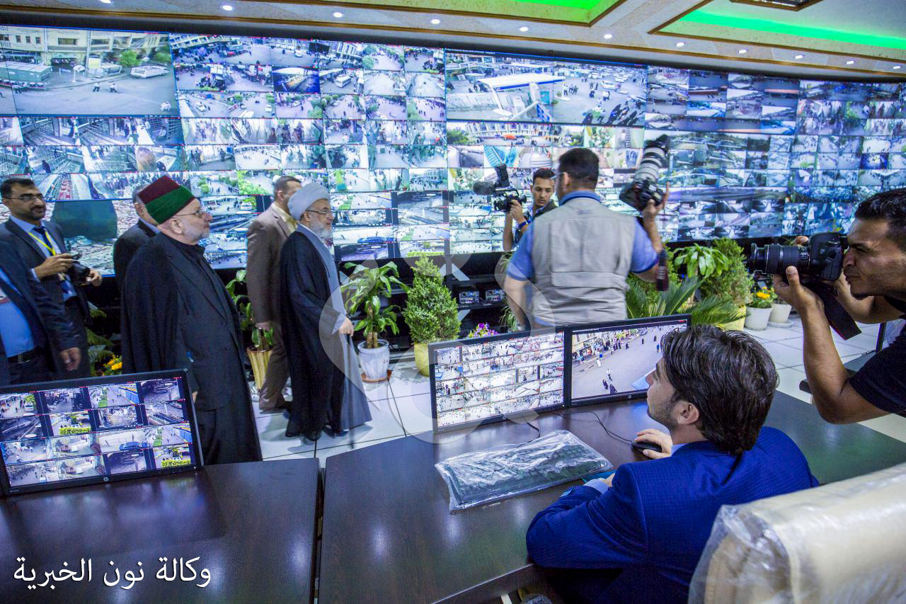 بالصور: العتبة الحسينية تفتتح مركز المراقبة والمعلومات الامنية بأحدث الاجهزة وتنصب 800 كاميرة مراقبة بجميع الطرق