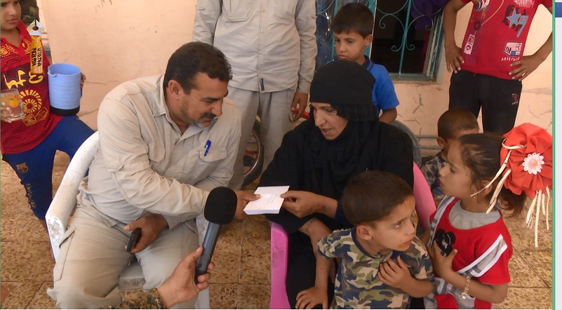 لواء علي الاكبر يستمر بخدمة اهالي منطقتي المزرعة والبعيجي في صلاح الدين ويدعو القنوات الفضائية لدخول المنطقة وتوثيق تلك الخدمات