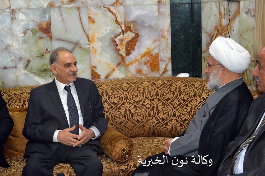 صالح المطلك يلتقي بممثل المرجع السيستاني :داعش خطر على الجميع بل وانها خطر على العالم اجمع(مصور)