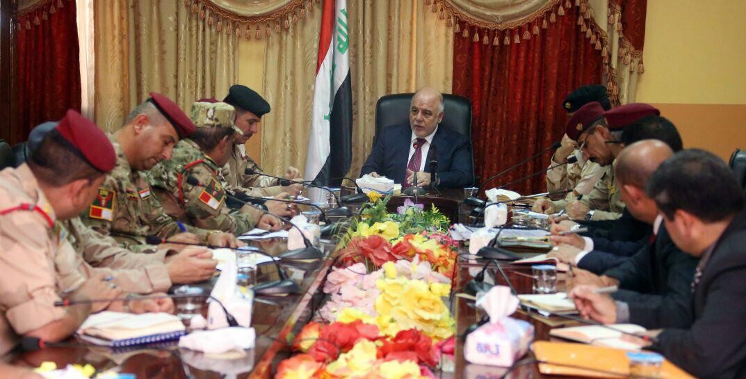 العبادي يعقد اجتماعا مع قيادة عمليات الرافدين