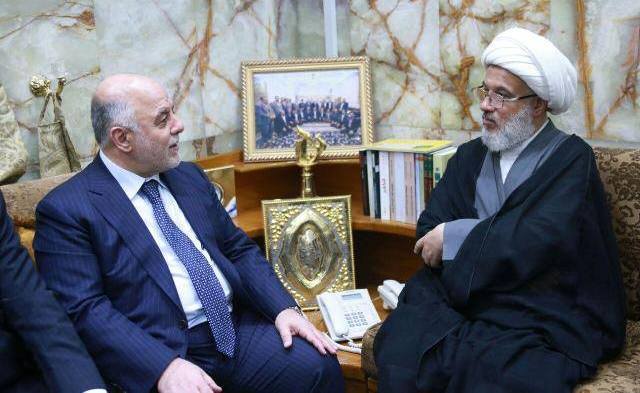 العبادي يطلع ممثلي المرجع السيستاني على التحديات التي يواجهها العراق