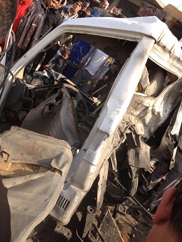 تقرير مصور عن تفجير سيارة مفخخة في وسط قضاء الهندية في كربلاء