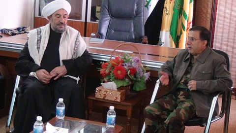 امام الحضرة القادرية في بغداد  يشيد بالانتصارات ومواقف الحشد الشعبي الوطنية .