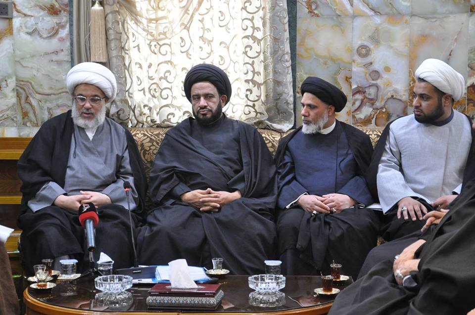 كبار خطباء المنبر الحسيني يلتقون ممثل المرجع السيستاني للشروع بالدور المكمل لفتوى الجهاد(مصور)