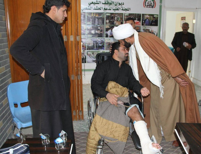 اللجنة العليا لدعم الحشد الشعبي :ترسل عدد من جرحى الحشد المقدس للعلاج في مستشفى الكفيل التخصصي