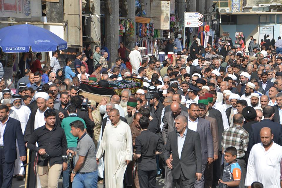 بالصور:بحضور رسمي وشعبي كربلاء المقدسة تشيع العلامة محمد بحر العلوم