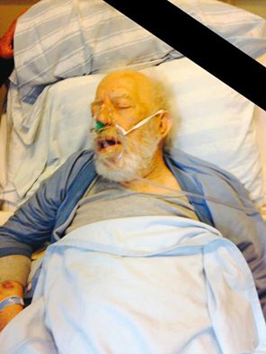 صورة الفنان الرائد مكي البدري على فراش الموت