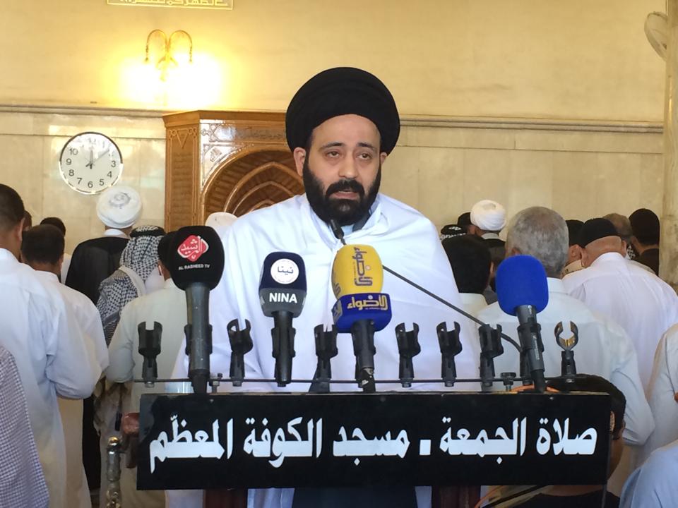 امام وخطيب مسجد الكوفة المعظم :مشروع امريكا في العراق لا يقهر الا بالوحدة