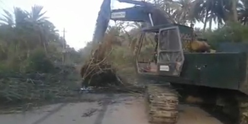 بالفيديو :تلف متعمد لاحد الشوارع الخدمية الرابطة بين محافظتي بابل وكربلاء من قبل موارد بابل