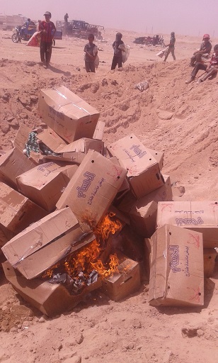 كربلاء تتلف كميات جيدة  من بيض المائدة الفاسد ولاتزال 200 طن من البيض المحجوز بانتظار قرار القاضي لاتلافه