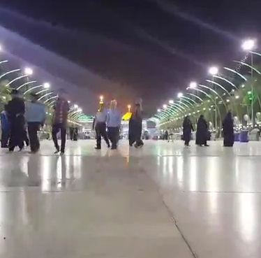 بالفيديو: منطقة بين الحرمين في كربلاء وقت الفجر