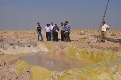 البصرة :تواصل اعمال تنفيذ مشروع معمل اسمنت المبروكة الاستثماري(مصور)